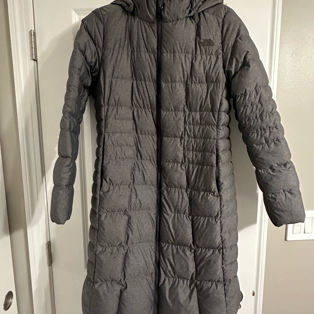 The North Face Charcoal Quilted Puffer Coat